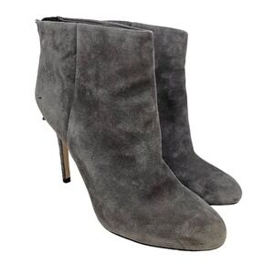 Sam Edelman 10 Kourtney Gray Suede Leather Heel Boot Ankle Classic Career